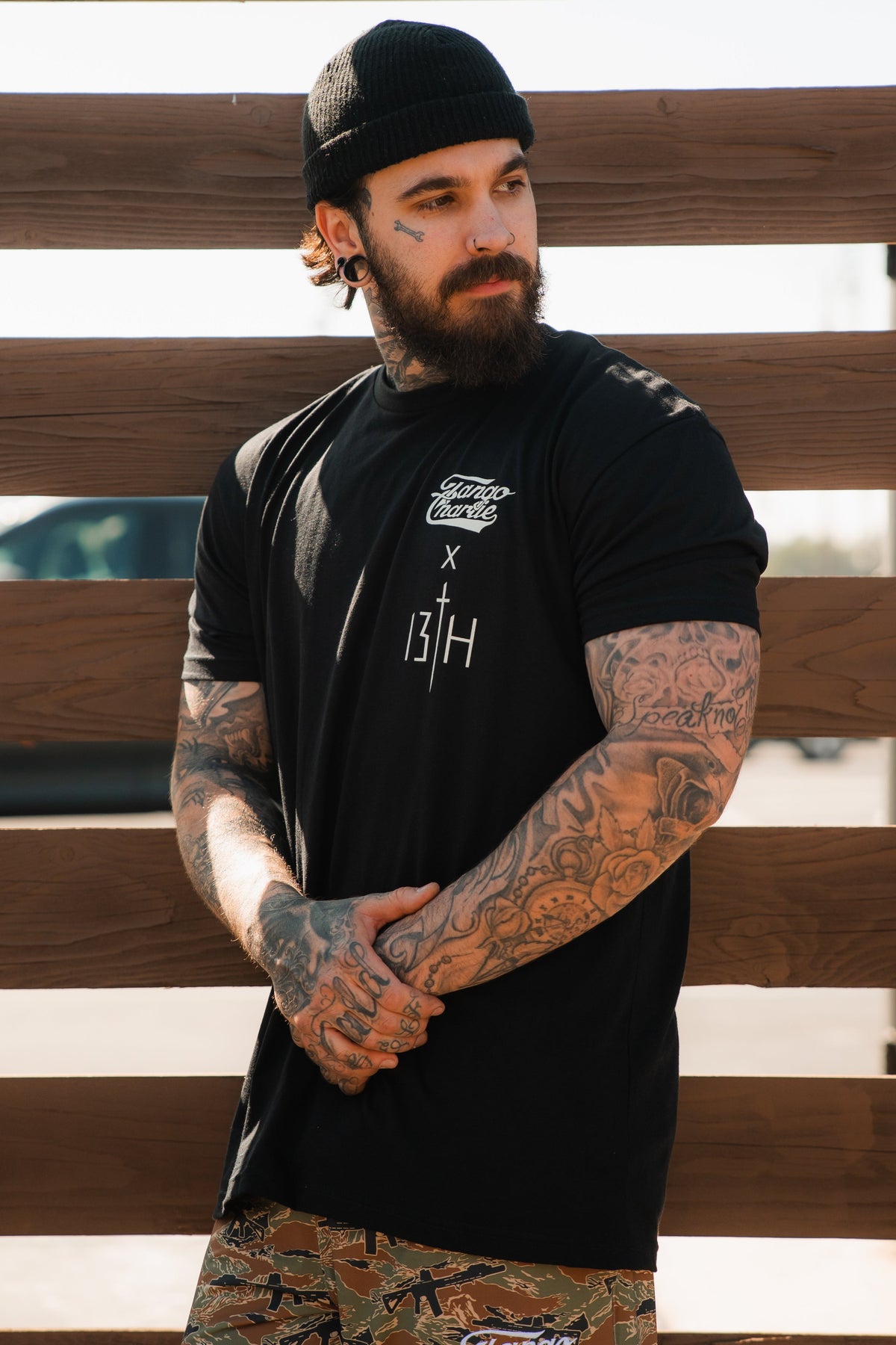 Lift Heavy. Pray Hard. - Black Tee by Tango Charlie Apparel