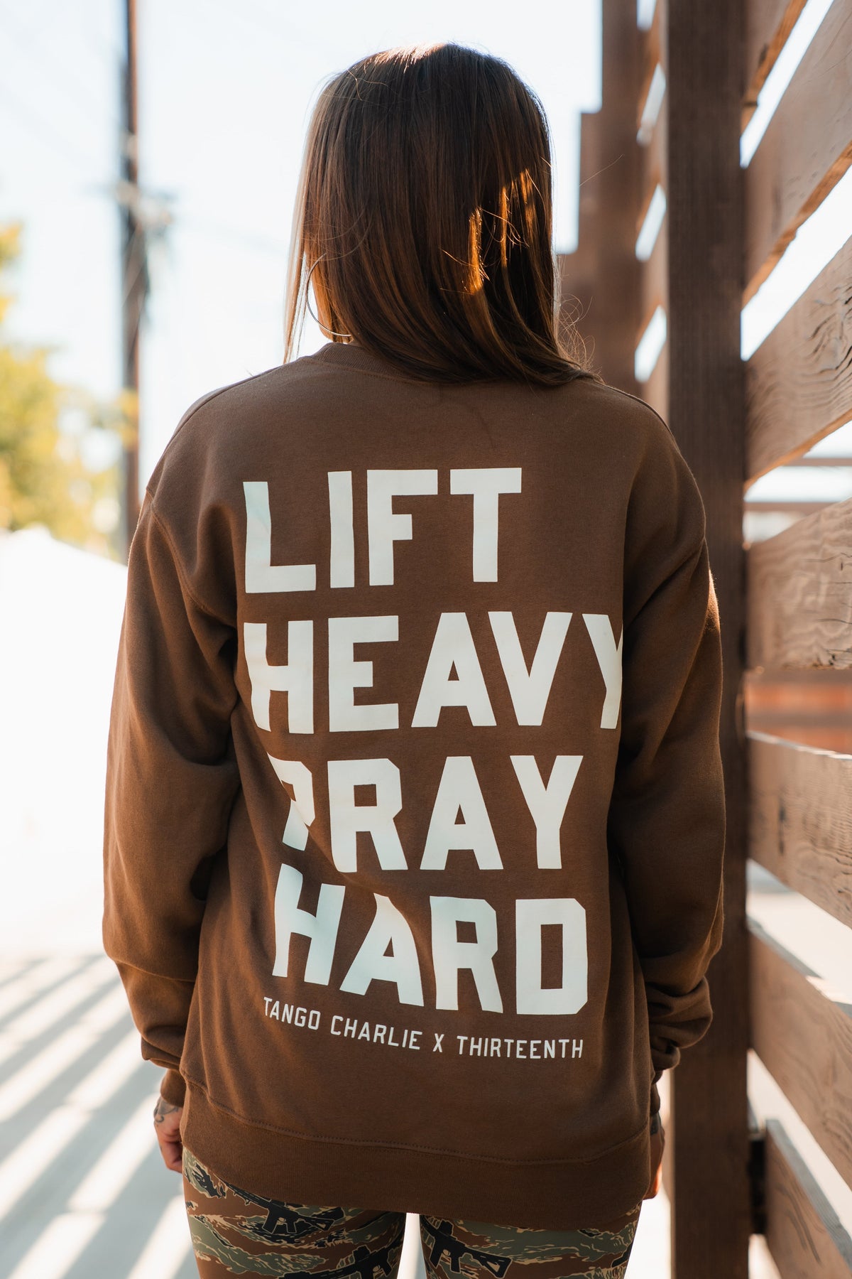 Lift Heavy. Pray Hard. - Crewneck by Tango Charlie Apparel