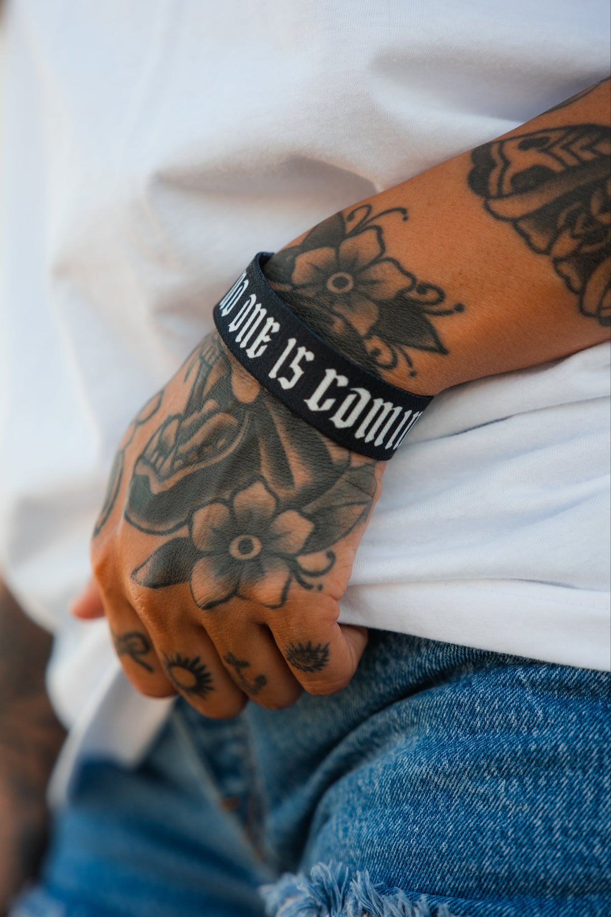 No One Is Coming To Save You - Wristband by Tango Charlie Apparel