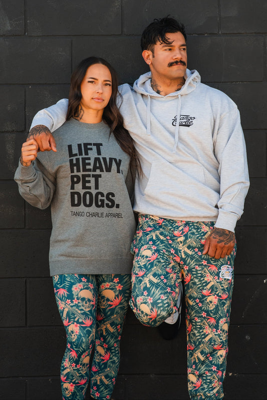 Lift Heavy. Pet Dogs. - Crewneck by Tango Charlie Apparel