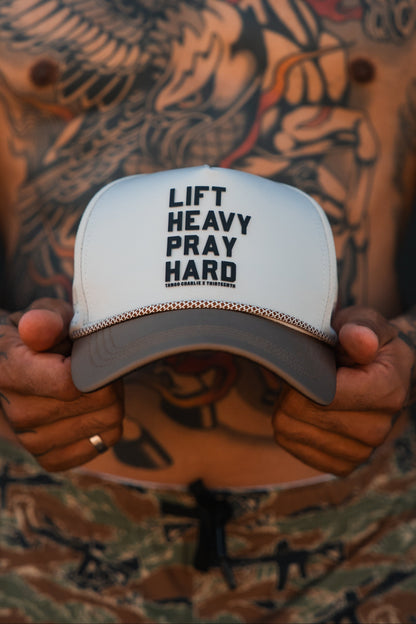 Lift Heavy. Pray Hard. Hydro - Snapback Hat by Tango Charlie Apparel