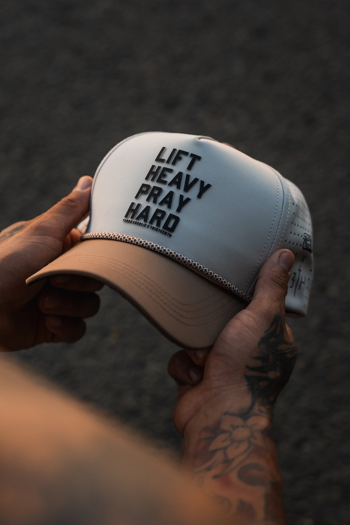 Lift Heavy. Pray Hard. Hydro - Snapback Hat by Tango Charlie Apparel