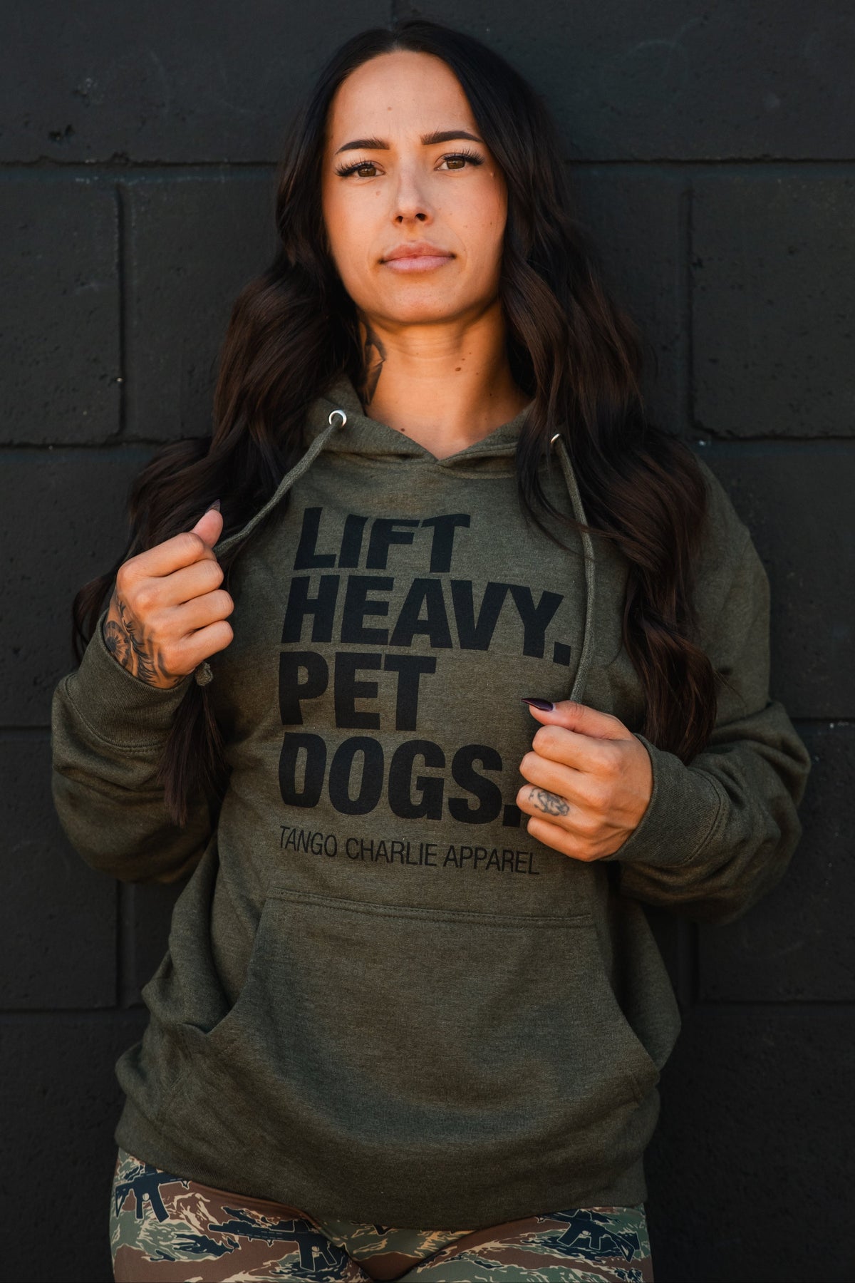 Lift Heavy. Pet Dogs. - Hoodie by Tango Charlie Apparel