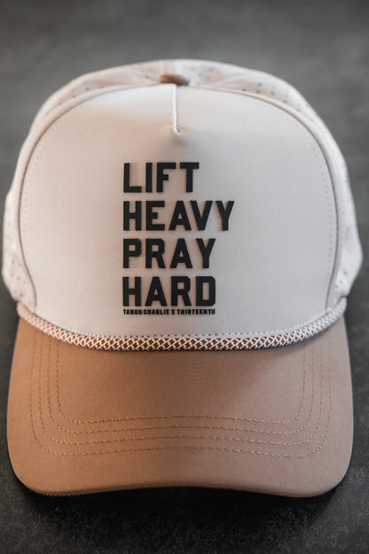 Lift Heavy. Pray Hard. Hydro - Snapback Hat by Tango Charlie Apparel