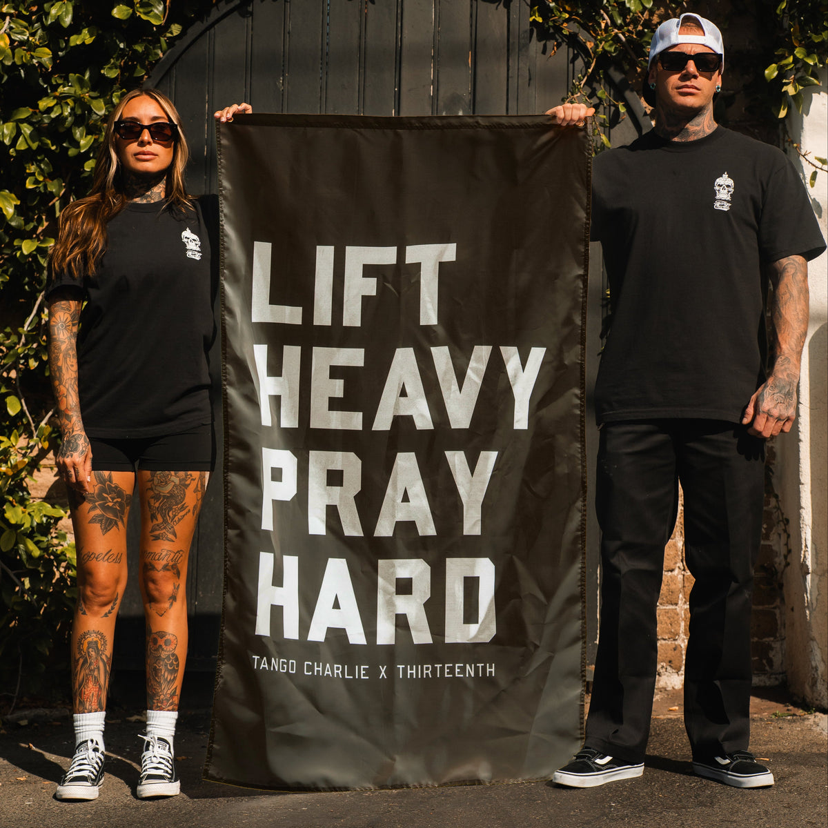 Lift heavy. Pray hard. - Black Flag by Tango Charlie Apparel