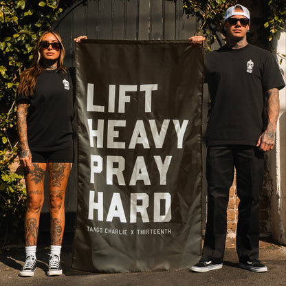 Lift heavy. Pray hard. - Black Flag by Tango Charlie Apparel