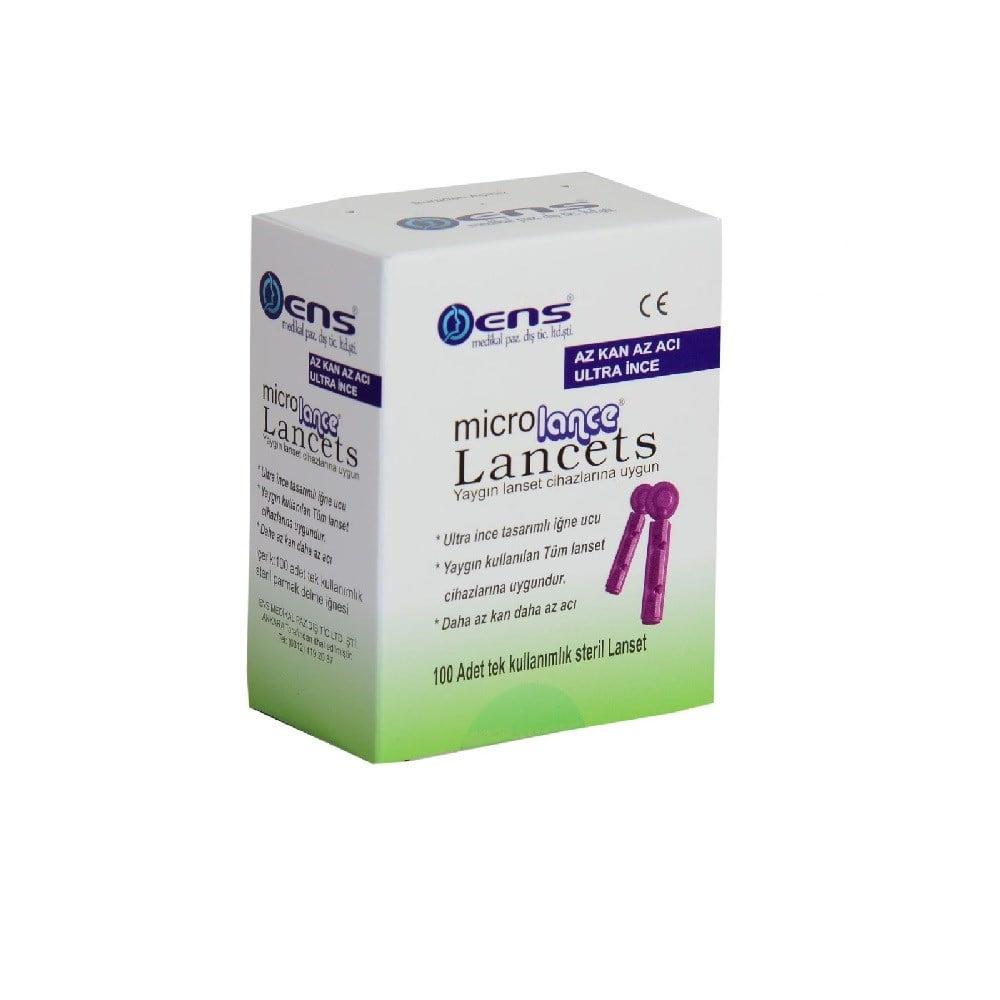 Ens Micro Lance Lancets 100 Count - Ultra Thin Needle for Minimal Pain Blood Glucose Monitoring by Beauty Care Bag
