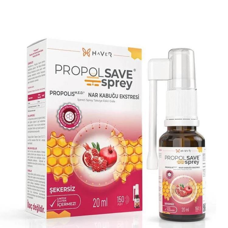 Propolsave Propolis Spray with Pomegranate Extract - Natural Health Supplement for Family Use by Beauty Care Bag