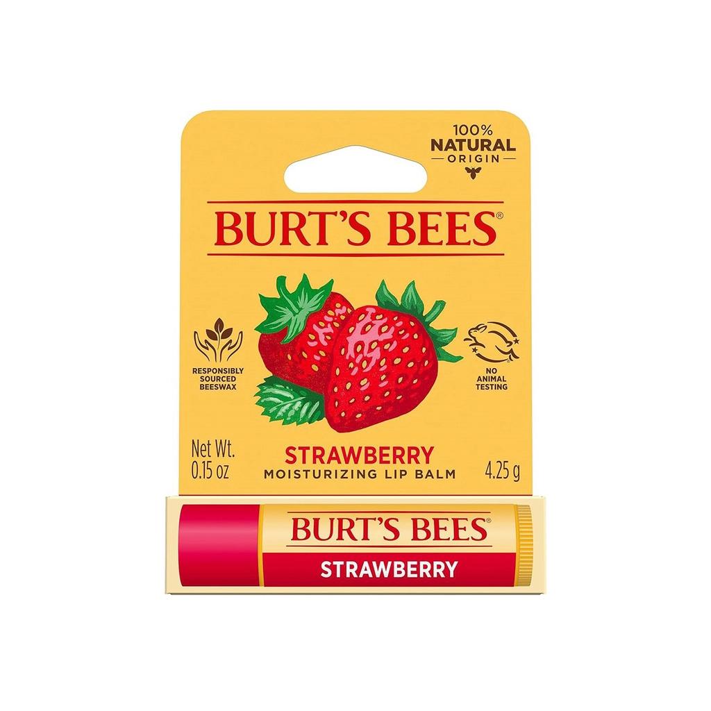 Burt's Bees Strawberry Lip Balm Hydrating Lip Care 4.25g by Beauty Care Bag