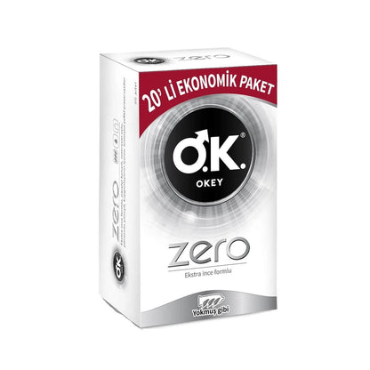Okey Zero Ultra Thin Condoms for Natural Feel 20-Pack by Beauty Care Bag