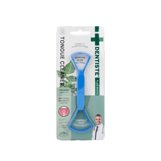 Dentiste Plus White Tongue Cleaner: Fresher Breath & Superior Oral Hygiene - Remove Tongue Bacteria, Food Debris by Beauty Care Bag