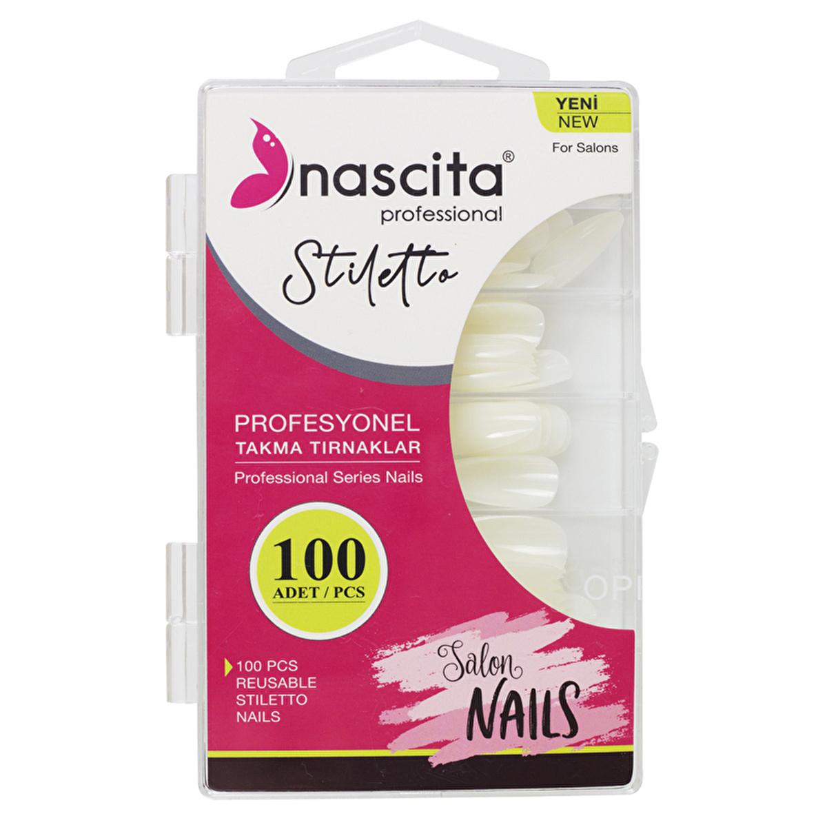 Nascita 100-piece reusable stiletto nail tips kit
