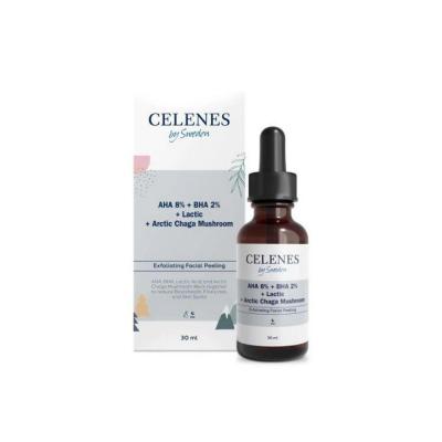 Celenes Exfoliating Serum with AHA, BHA, and Arctic Chaga Mushroom - Anti-Aging Skincare for All Skin Types by Beauty Care Bag