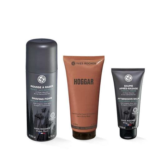 Hoggar Men's Grooming Set - Comprehensive Shaving Kit with Shampoo, Shaving Foam, and Post-Shave Balm for Men by Beauty Care Bag