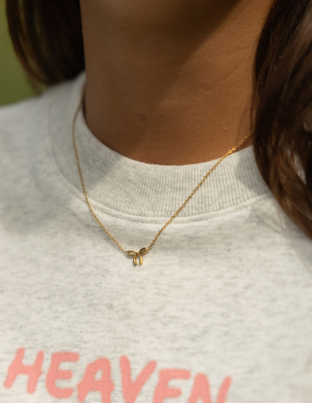 Dainty Bow Necklace by Elevated Faith