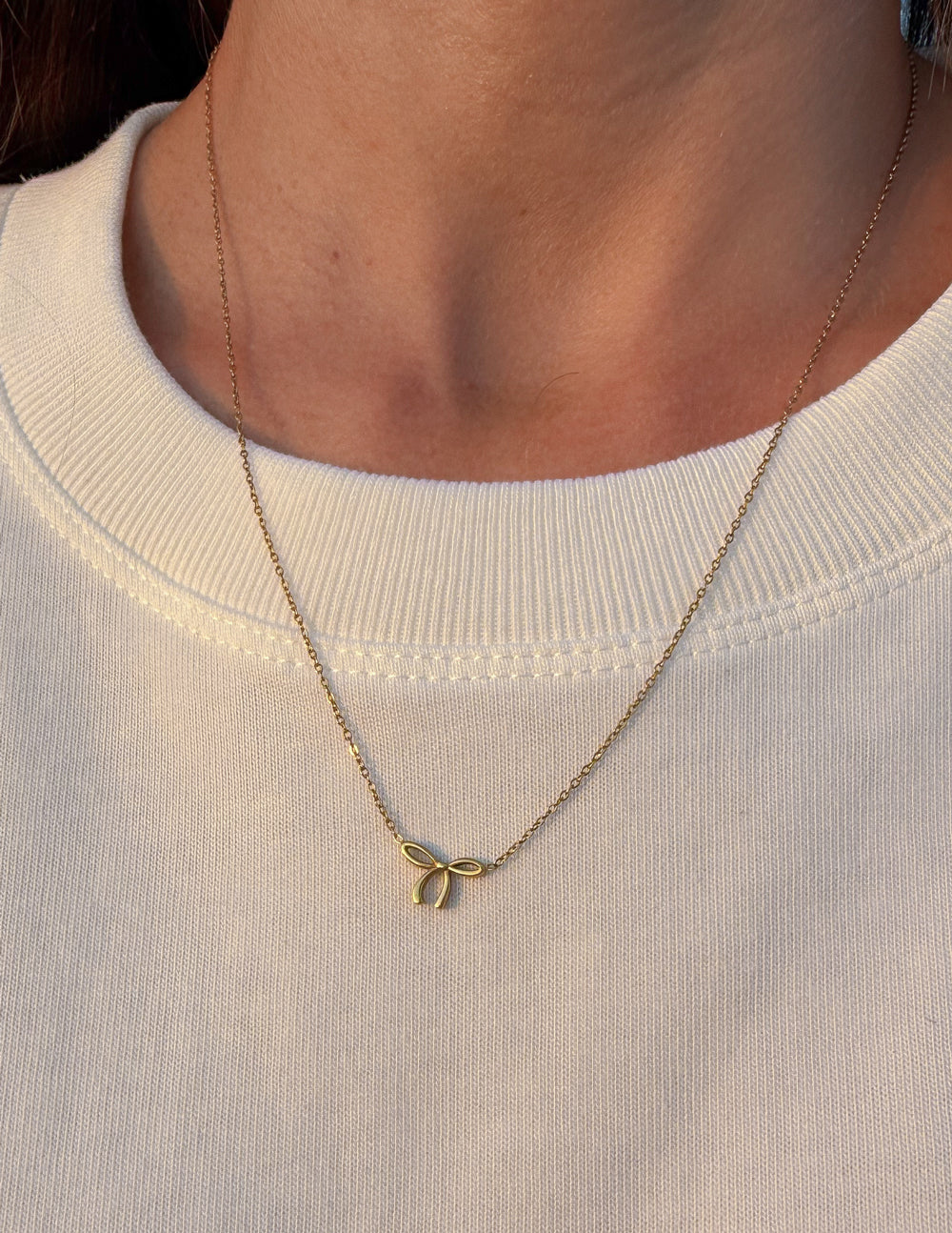 Dainty Bow Necklace by Elevated Faith