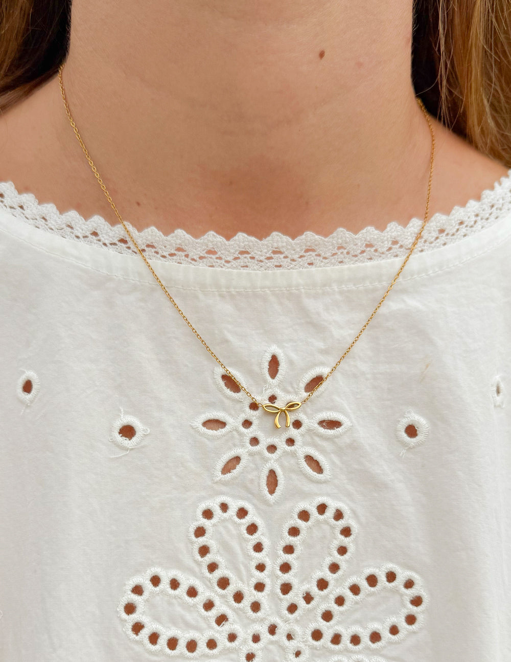 Dainty Bow Necklace by Elevated Faith