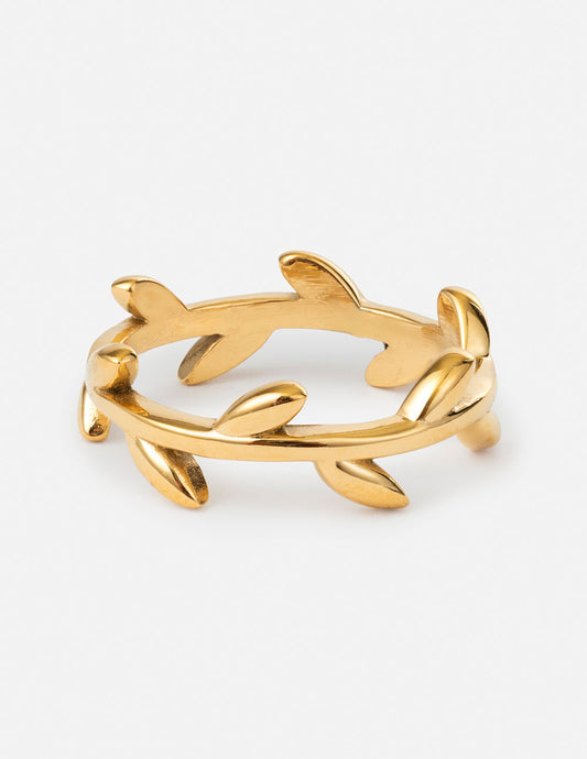 Dainty Olive Branch Ring by Elevated Faith