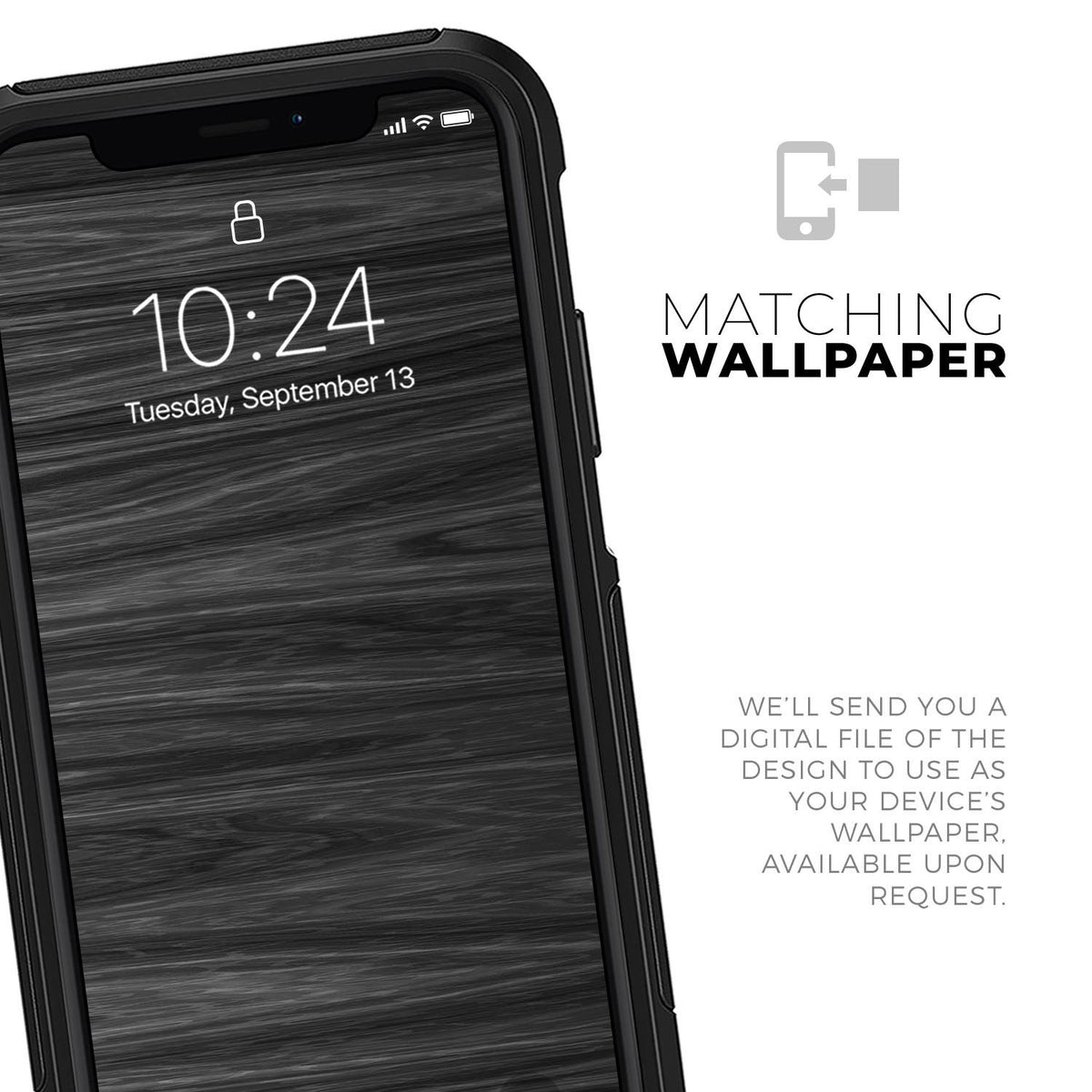 Dark Slate Wood - Skin Kit for the iPhone OtterBox Cases by Blue Leto