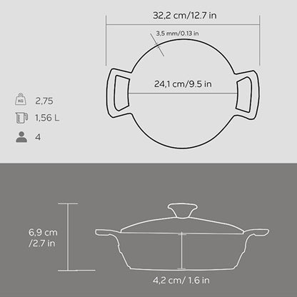 Lava round cast iron pot – view 3