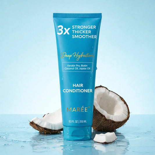 Deep hydrating coconut hair conditioner with keratin