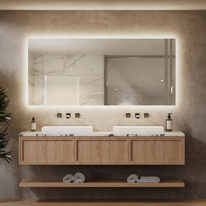 Deluxe Sleek Backlit LED Bathroom Mirror by HAUSVITA