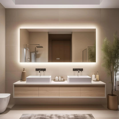 Deluxe Sleek Backlit LED Bathroom Mirror by HAUSVITA