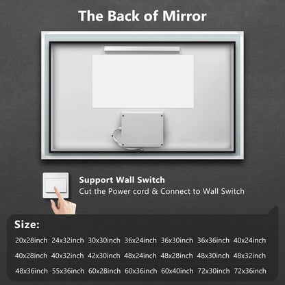 Deluxe Sleek Backlit LED Bathroom Mirror by HAUSVITA
