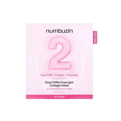 Numbuzin No.2 Rose PDRN Overnight Collagen Mask 1 pc by Beauty Care Bag