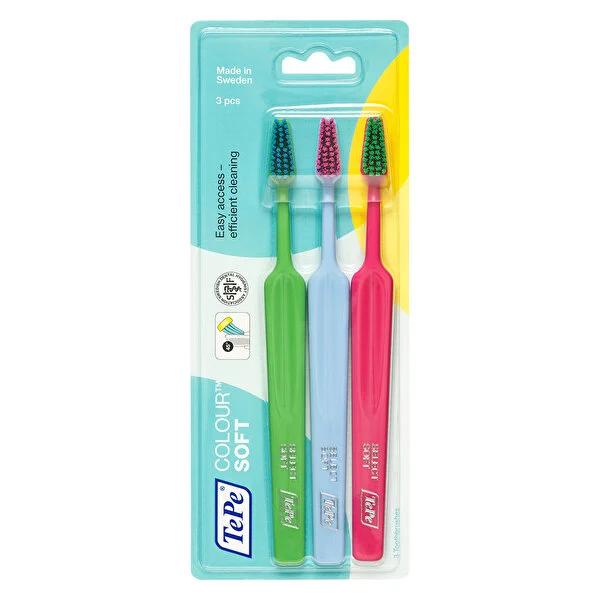 Tepe Manual Toothbrush Select Soft 3-Pack - Gentle Oral Care for Sensitive Teeth by Beauty Care Bag