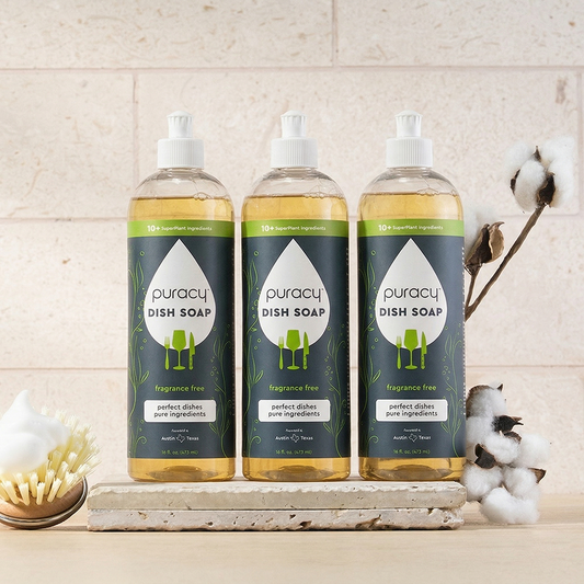 Concentrated plant-based dish soap
