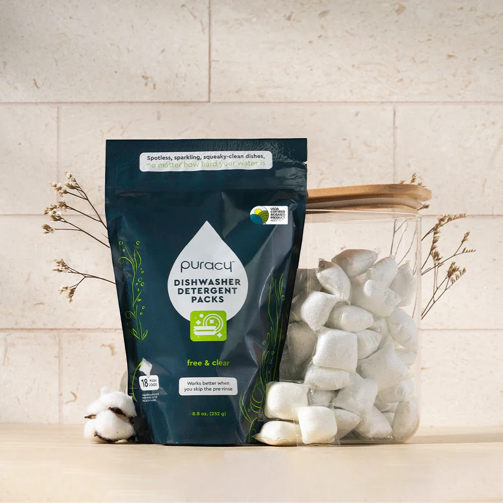 Natural dishwasher detergent pods