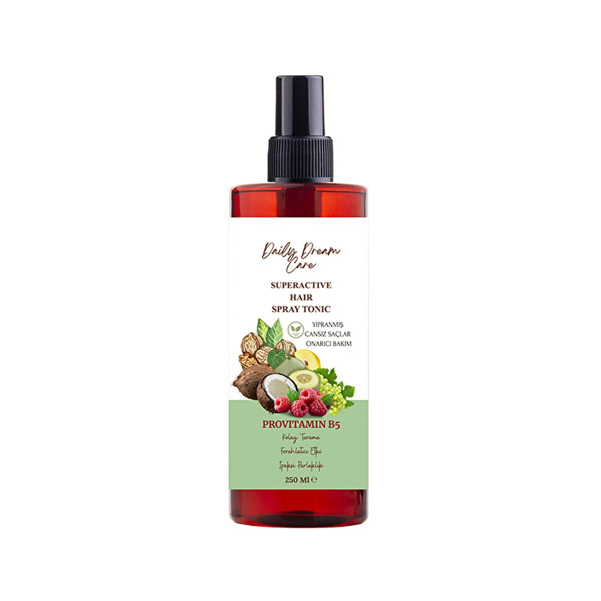 True Bee Daily Dream Care Superactive Hair Toner Spray - Natural Hair Nourishment with Provitamin B5, 8.45 fl oz by Beauty Care Bag