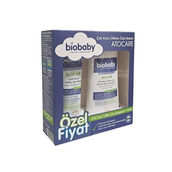 Biobaby organic baby skincare set with shampoo and body wash and cream
