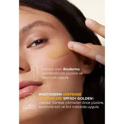 Bioderma Photoderm XDefense SPF50+ Golden Tinted Sunscreen: Broad Spectrum Protection, Antioxidant, Evens Skin Tone, Makeup Base by Beauty Care Bag