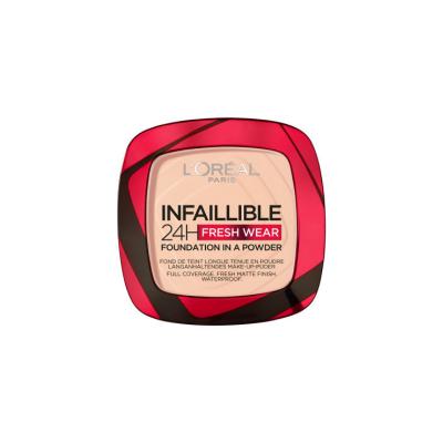 Loreal Paris Infaillible 24H Fresh Wear Powder Foundation - Long-Lasting Matte Finish Makeup for All Skin Types by Beauty Care Bag