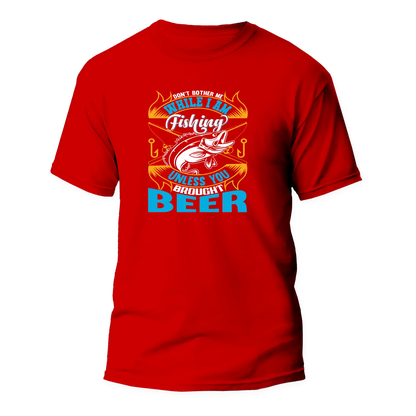 Don't Bother Me While I'm Fishing Man T-Shirt by Outdoorzees