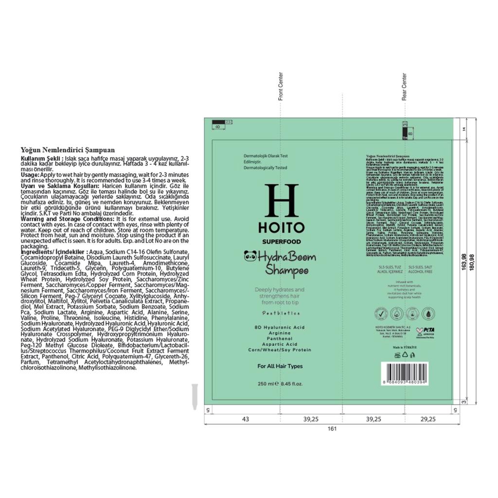 Hoito Superfood Intense Moisturizing Shampoo for Dry Hair 250 ml by Beauty Care Bag