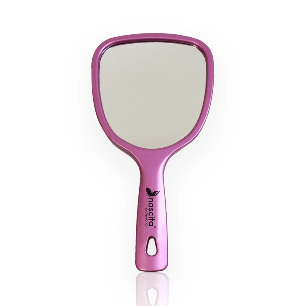 Nascita Pink Hand Mirror with Magnification by Beauty Care Bag