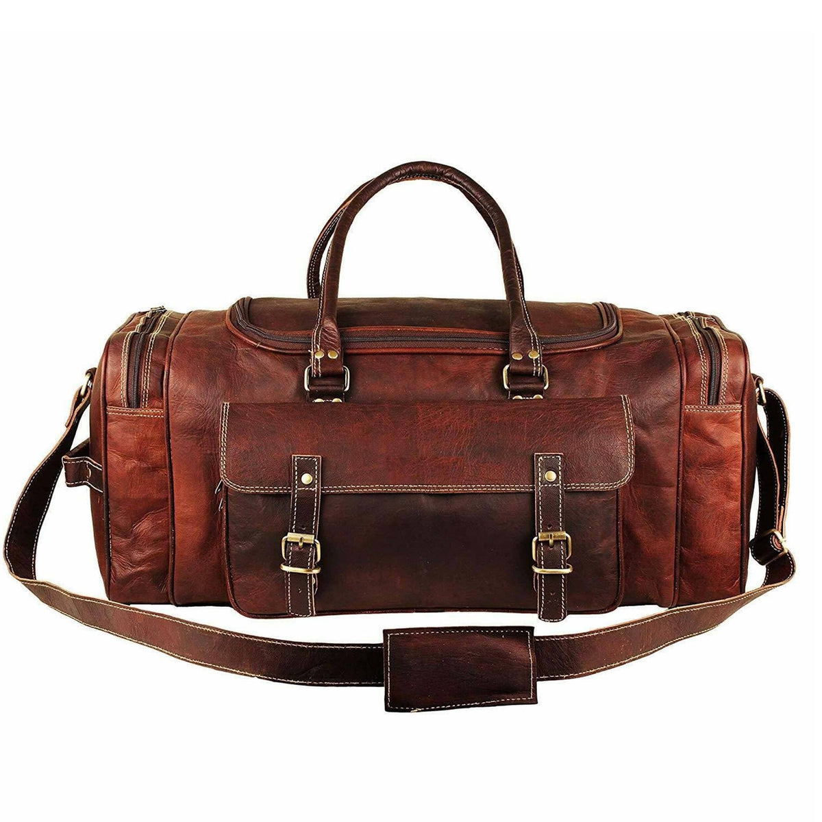 Traveler Weekender Duffle by Classy Leather Bags