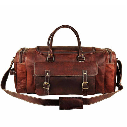 Traveler Weekender Duffle by Classy Leather Bags