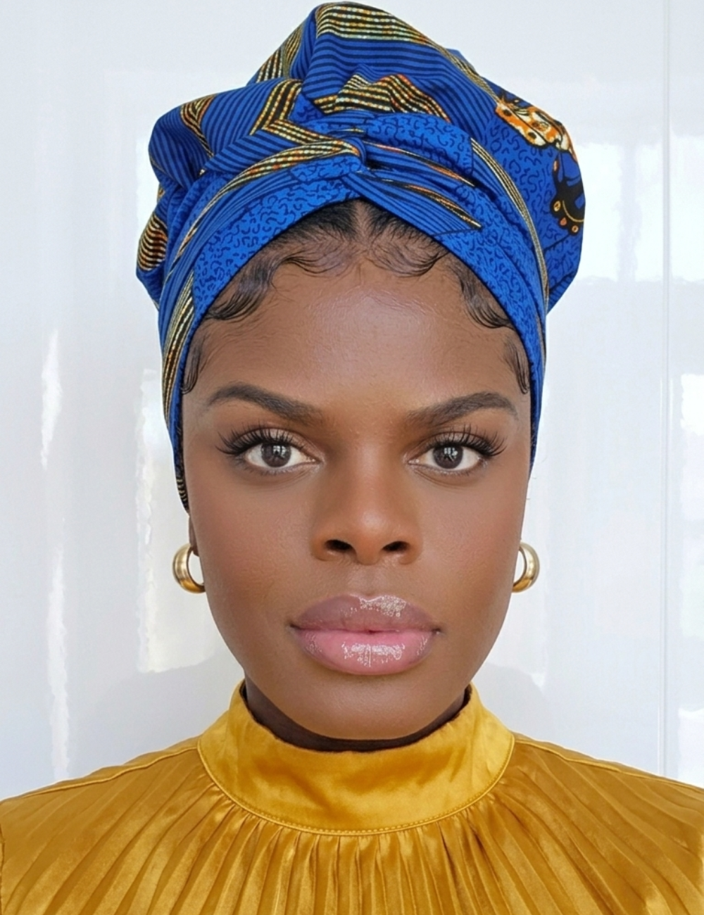 African print bonnet wrap – view 4