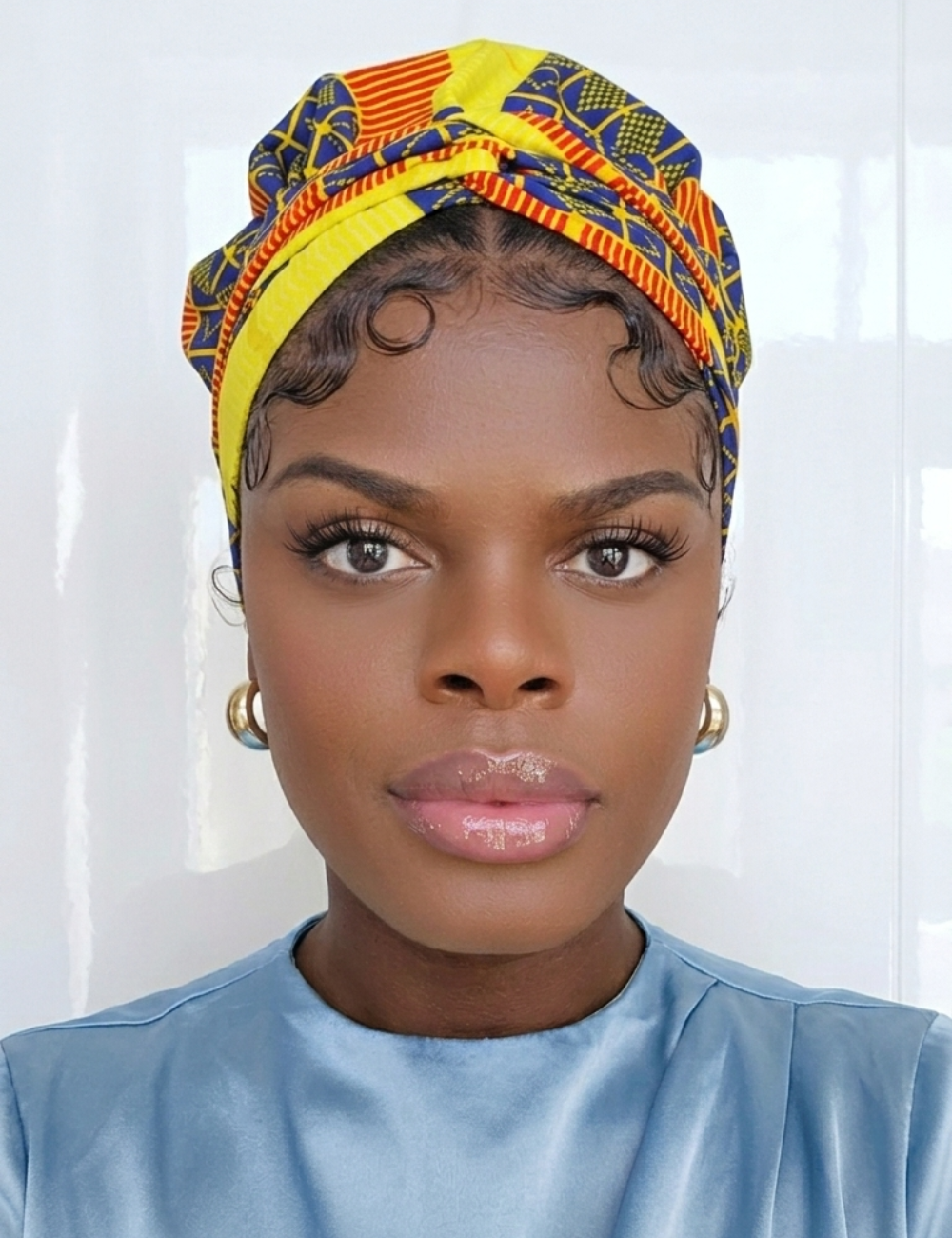 African print bonnet wrap – view 5