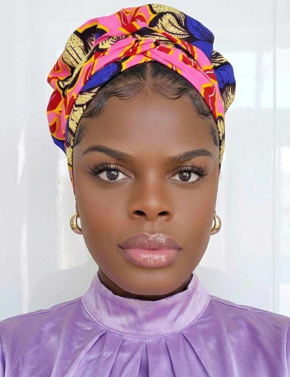 African print bonnet wrap – view 3