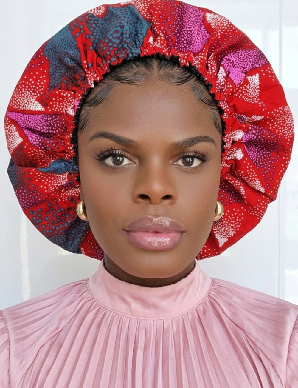 Large silk lined Kente bonnet – view 4