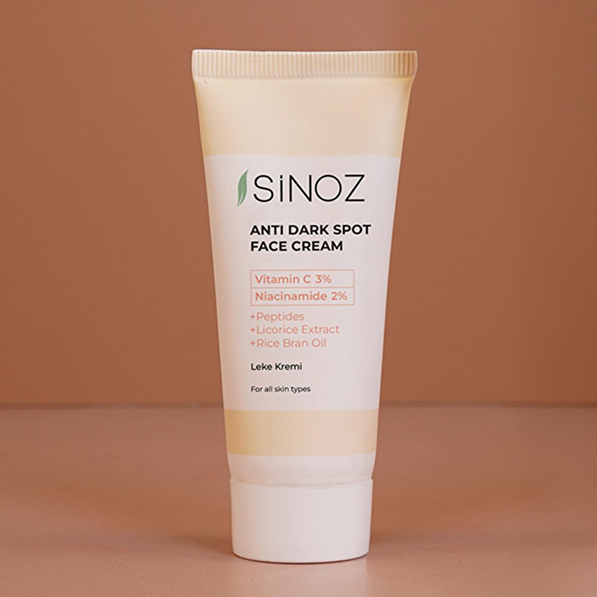 Sinoz: Advanced Skin Lightening Cream - Vitamin C & Niacinamide Dark Spot Corrector, Blemish Removal Skin Tone Evening, Radiant Complexion, 1.35 fl oz by Beauty Care Bag