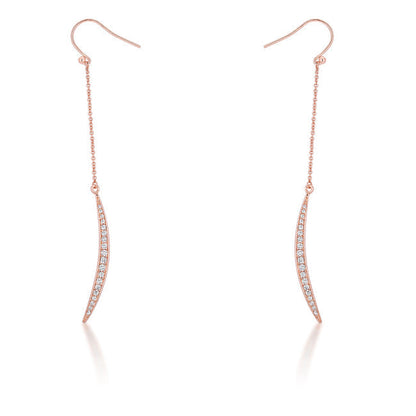 Luna 0.5ct CZ Delicate Moon Drop Earrings by Avera Group