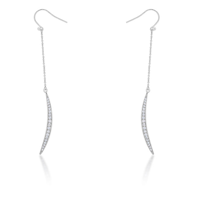 Luna 0.5ct CZ Delicate Moon Drop Earrings by Avera Group