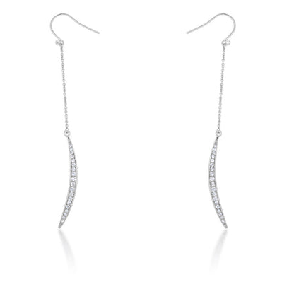 Luna 0.5ct CZ Delicate Moon Drop Earrings by Avera Group