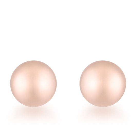 Avera Sphere Stud Earrings in Soft Pink by Avera Group